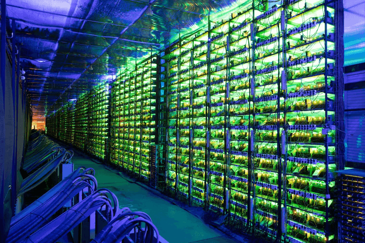 A BTC mining set