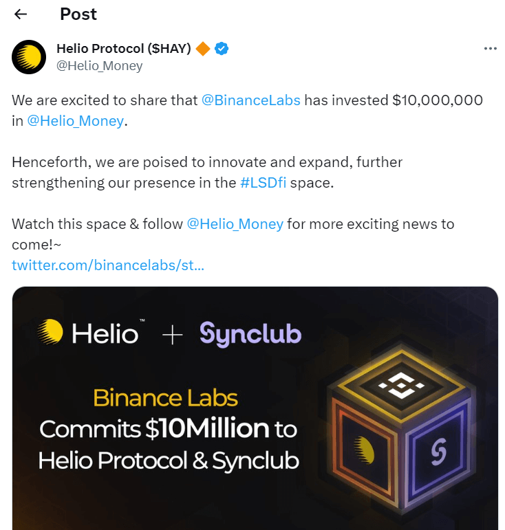 Helio Protocol's post