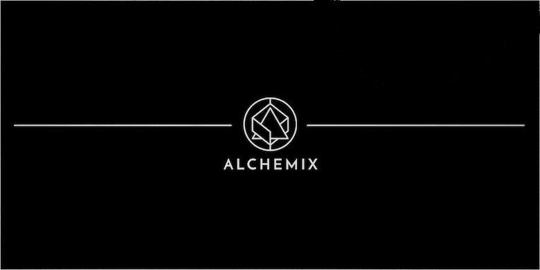 Alchemix logo on a black background