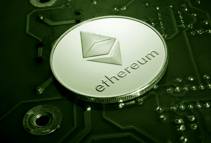 A physical ETH coin