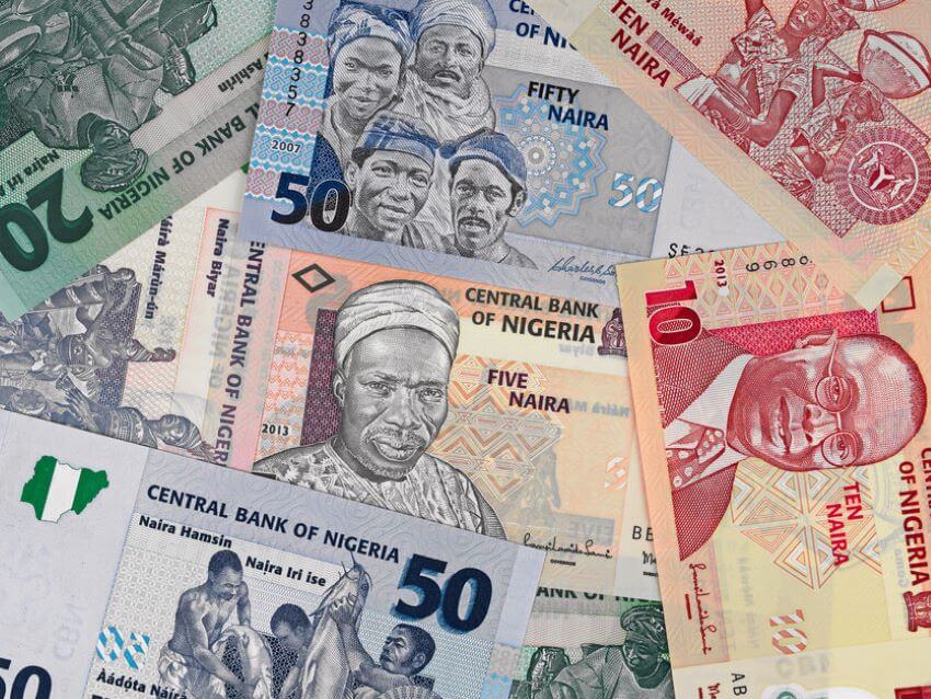 Naira, the official currency in Nigeria 