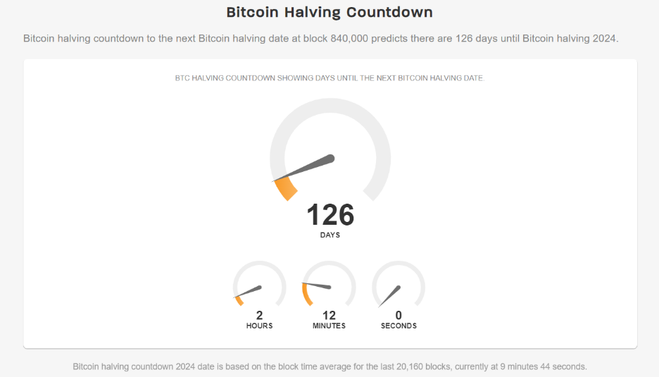 BTC halving countdown